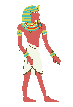 Egyptian figure leading to next slide
